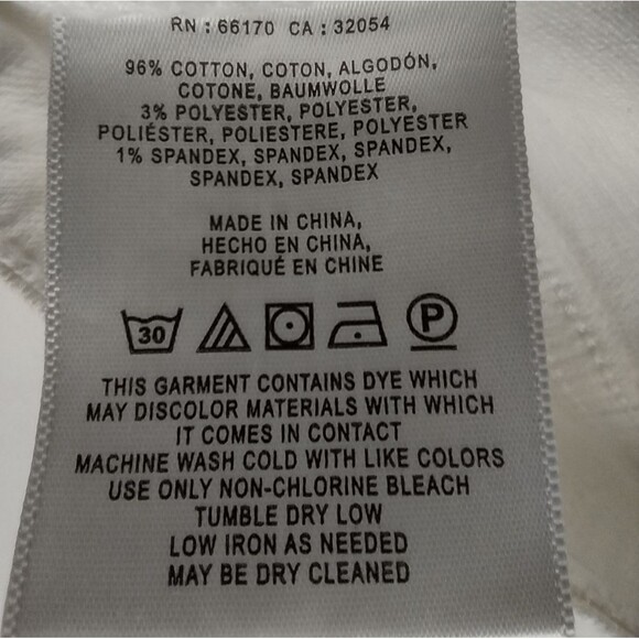 Pilcro and the Letterpress High Rise Flare White Jeans Denim Size 27 Fray Hem - Picture 10 of 13